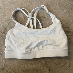 White lululemon sports bra size 2